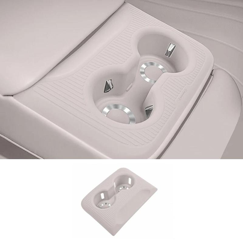 Para AITO M8 Seres 8 2025 Apoio de Braço Traseiro de Silicone Porta-Copo Tapete Protetor Antiderrapante para Copos Pad de Armazenamento Acessórios para Carro