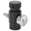 Einstellbares CO2-Nachfülladapterventil mit 8mm Außengewinde ASA 3000psi Manometer Schwarz