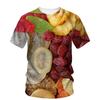 3d Printed Nuts Walnuts T Shirt For Men Summer Personality Food Dried Fruit Pattern