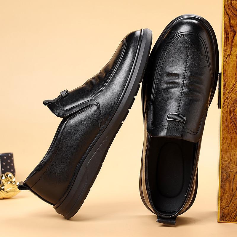 Autumn new men's leather shoes genuine leather business casual leather shoes men's one-pedal dad shoes top layer cowhide men's shoes