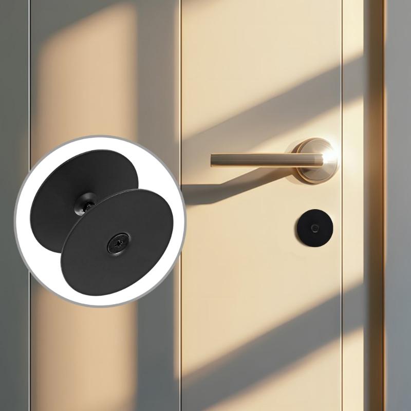 Plastic Door Hole Cover Plates Light weight and Stable Covers 2 5/8" Openings for Enhances Security Privacy