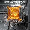 3 inch Car LED Work Light+Wire Harness White Amber DRL Spotlight Bumper Fog Light Pods For Toyota Tacoma Tundra 4Runner 4WD SUV Neon Lights 4