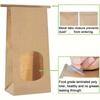 50pcs Kraft Paper Bakery Bags With Window Tin Tie Lock Perfect For Cookies & Coffee High-Quality Kitchen & Restaurant Supplies
