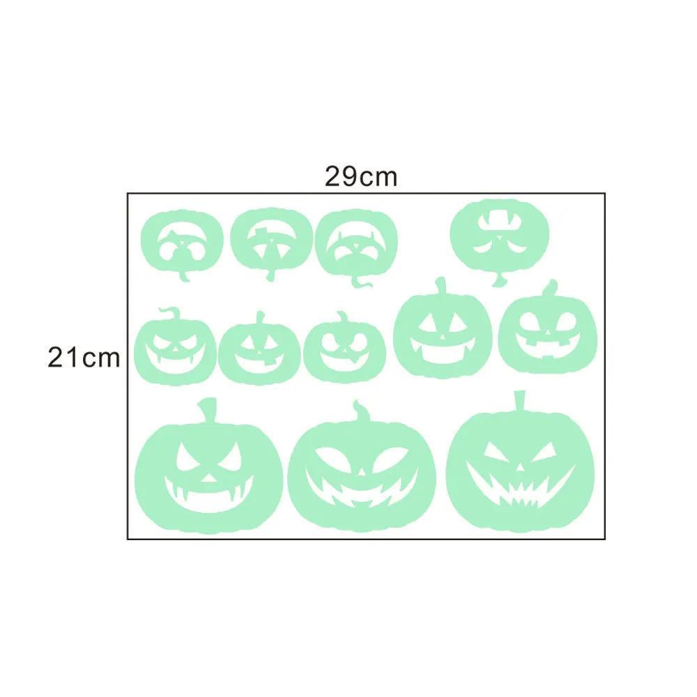 Halloween Luminous Wall Stickers Removable Fluorescent Sticker Peeping Eyes Stickers Glow Window Wall Decals