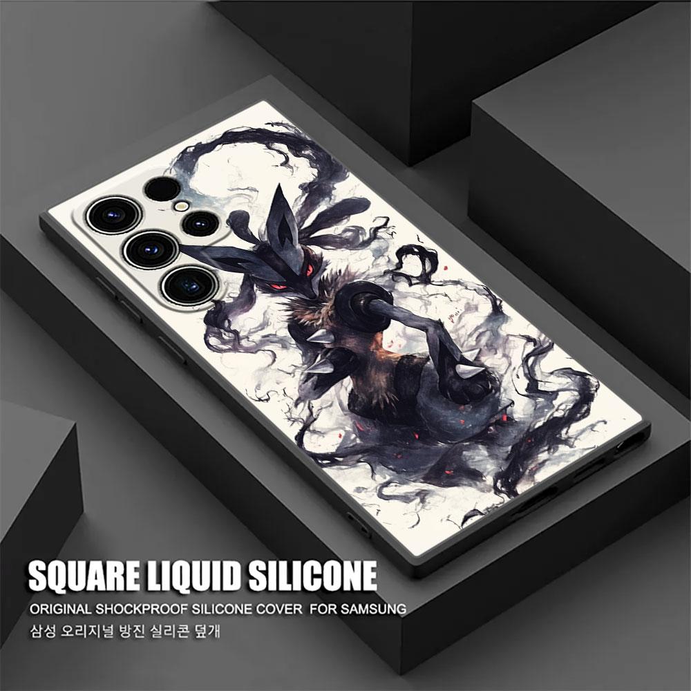 P-Pokemons Bulbasaurs Umbreons Gengars Draw S25 Ultra Case For Samsung Galaxy S25 S24 S23 S20 S21 FE S22 Ultra Plus Phone Cover