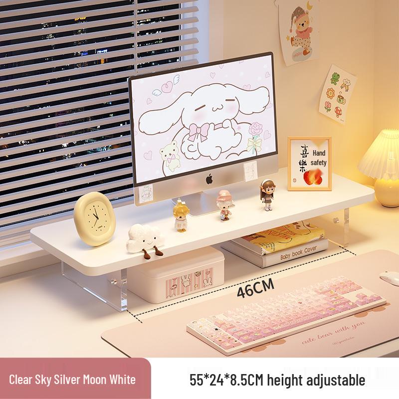 Monitor Riser and Keyboard Tray Combo Stand