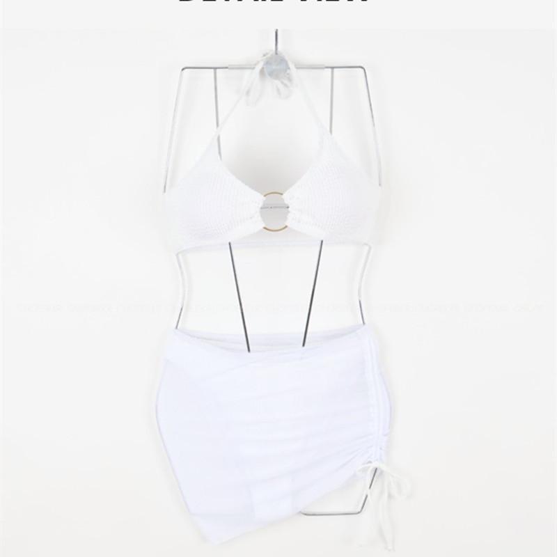 

Европейский и американский стиль сексуальное бикини без спинки – Готово для пляжа, горячего источника и морского побережья Medium белый