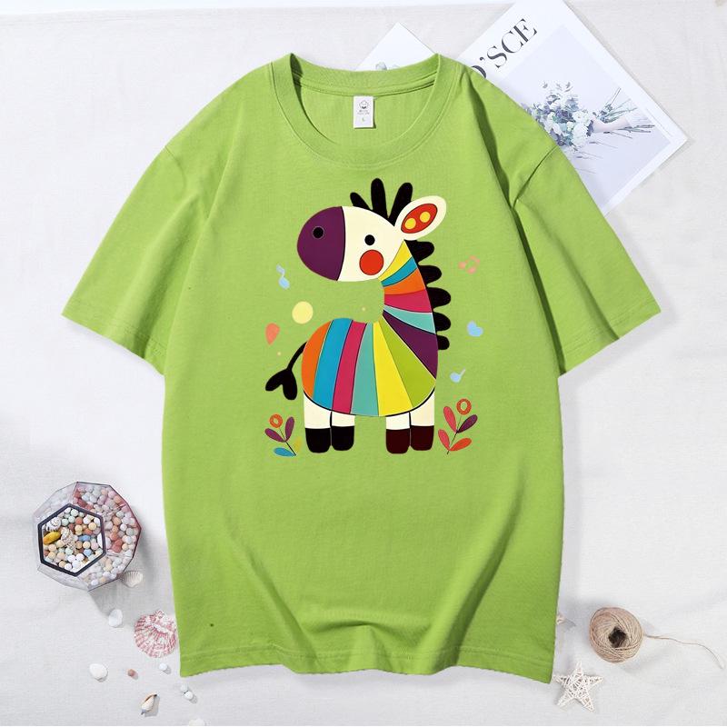 Chinese New Year Family T-Shirts: Year of the Horse Red Zodiac Design, Matching for Parent-Child Festive Party.