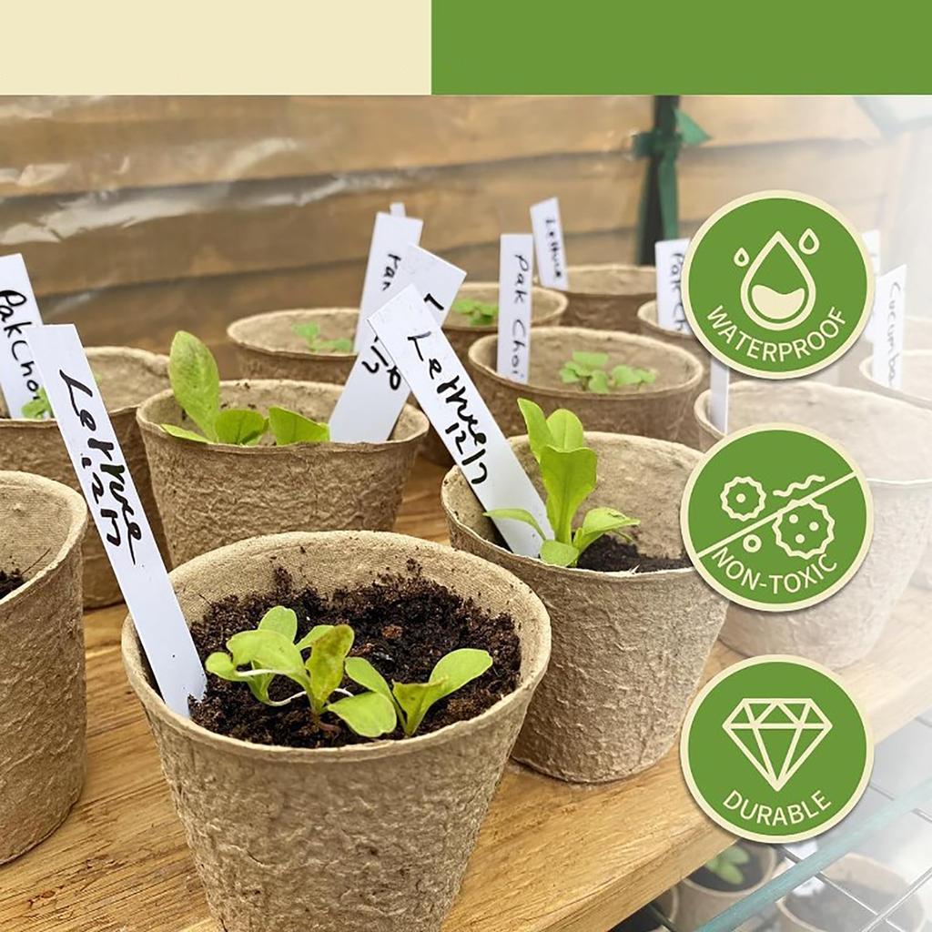 Plant Labels With Pen, Plastic Plant Tags For Outdoor Seedlings Vegetable Garden Signs Markers Label Stakes ()Containing 5ml Of Liquid