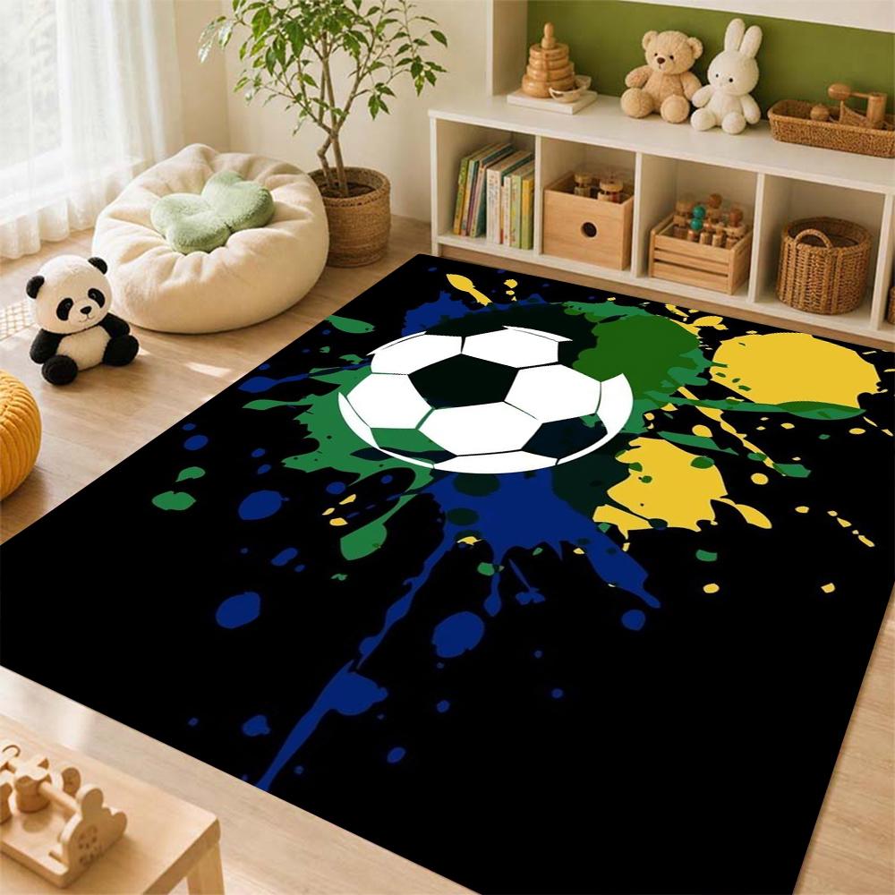 Football Game Patterned Rug Allseason Carpet For Bathroom Kitchen Home Decor New Year Gift