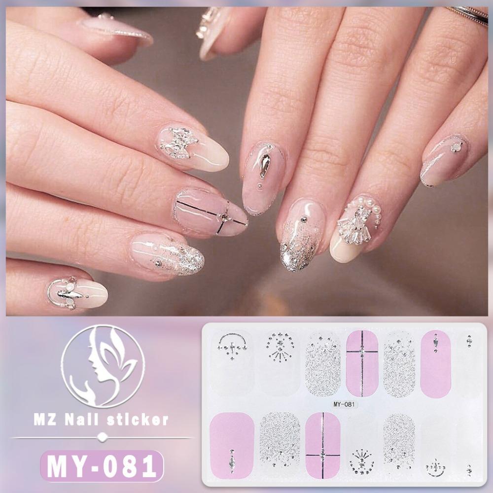 New Year's New Three-dimensional Waterproof No-bake Gel Nail Polish Film Full Sticker Ins Wind Nail Film Paper Nail Film