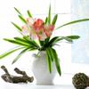 1Pc Fake Flower Shopping Mall Decoration Soft Rubber Home Decor Simulation Green Plants DIY Artificial Cymbidium Leaves Plastic