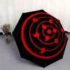 "Red Circular Symbol Graphic T Shirt" Umbrella, Portable 3 Fold Compact Umbrella for Men & Women,S72