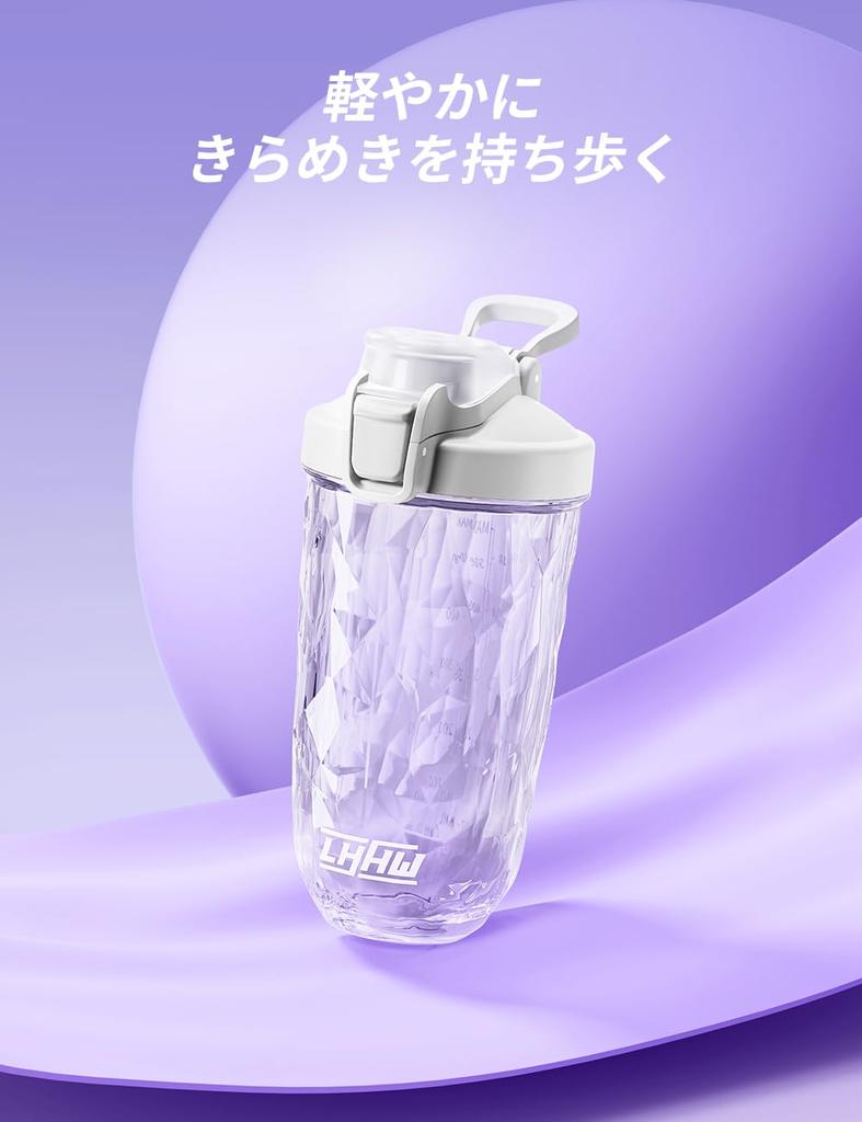 LHHW Protein Shaker, BPA-Free, Tritan Finish, for Making Protein Shakes - 500ml, Fills To 650ml (White)