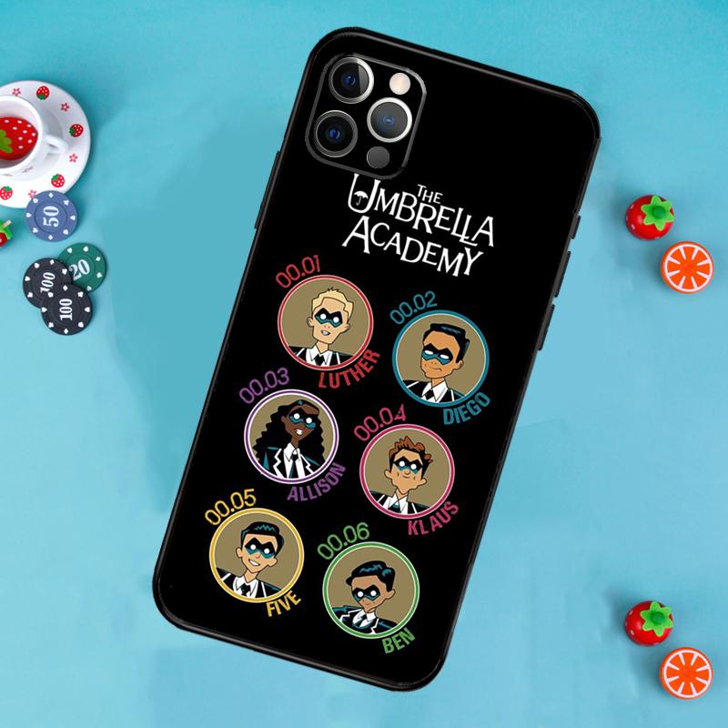 

Чехол для телефона Umbrella Academy для iPhone 17 Air 16 15 14 13 11 12 Pro Max 13 12 mini 15 16 Plus 16e Cover Funda iPhone 17 Pro