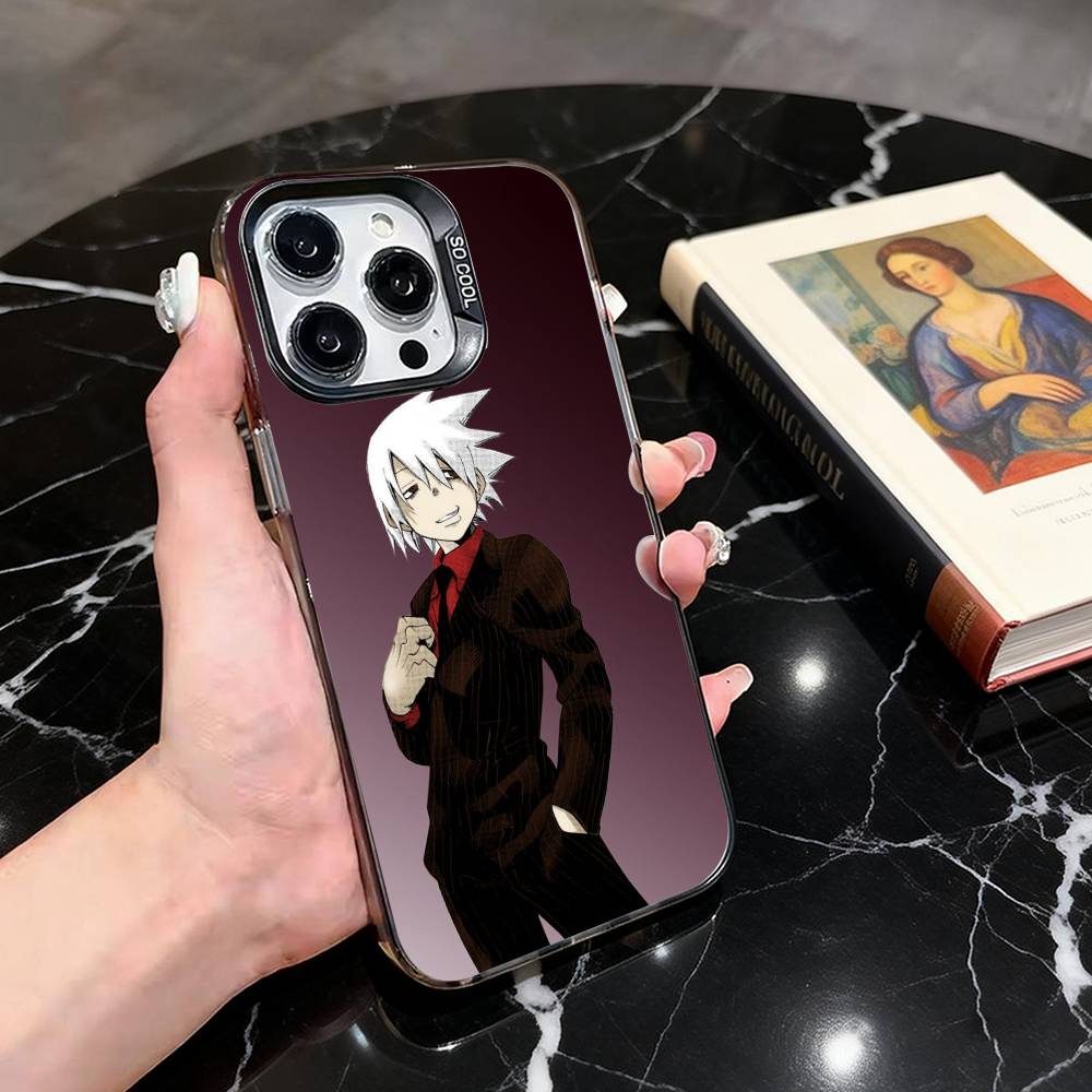 

S-Soul E-Eater Evans-SEE Phone Case For iPhone 17,16,15,14,13,12,11 Plus,Pro Max,XS,Colored Silver Plated Inside Cover iPhone17PRO