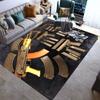 Retro Guns Pistol Ammunition Bullet Cartridge AK M4 Rug Carpet for Living Room Bedroom Decor Non-slip for Sofa Doormat Mat