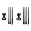 Weed Puller Tool 2 in 1 Manual Hand Rake for Uprooting Driveway Weeding 3 Section Handle