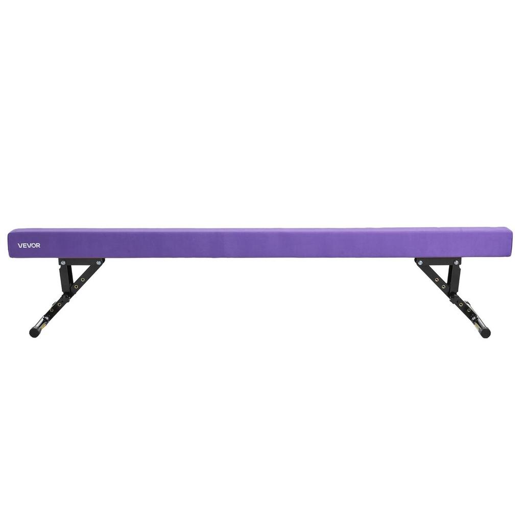 Trave di Equilibrio Regolabile per Bambini, Trave da Ginnastica da 8 Piedi, Travi da Pavimento Alte e Basse con 5 Altezze Regolabili per Tutti i Livelli di Ginnastica, Professionale