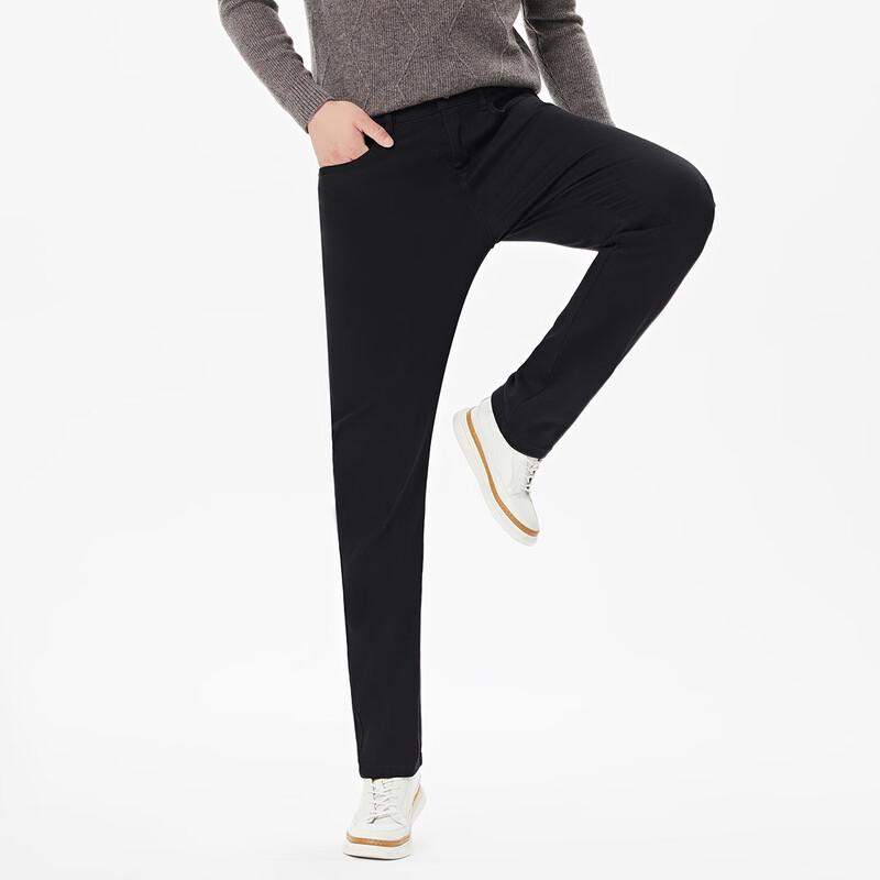 MONTAGUT Herren Winter Modal Fleece-gefütterte Jeans