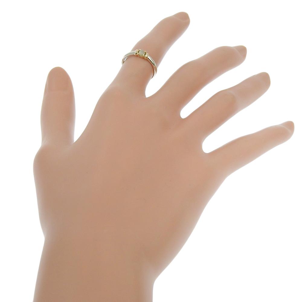 4℃ Ring K10 yellow gold/Silver #4.7(US Size) 1.4g Women Used