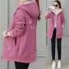Winter Trendy Thickened Fleece Lined Sweatshirt Hooded Cardigan Lamb Wool Jacket for Women