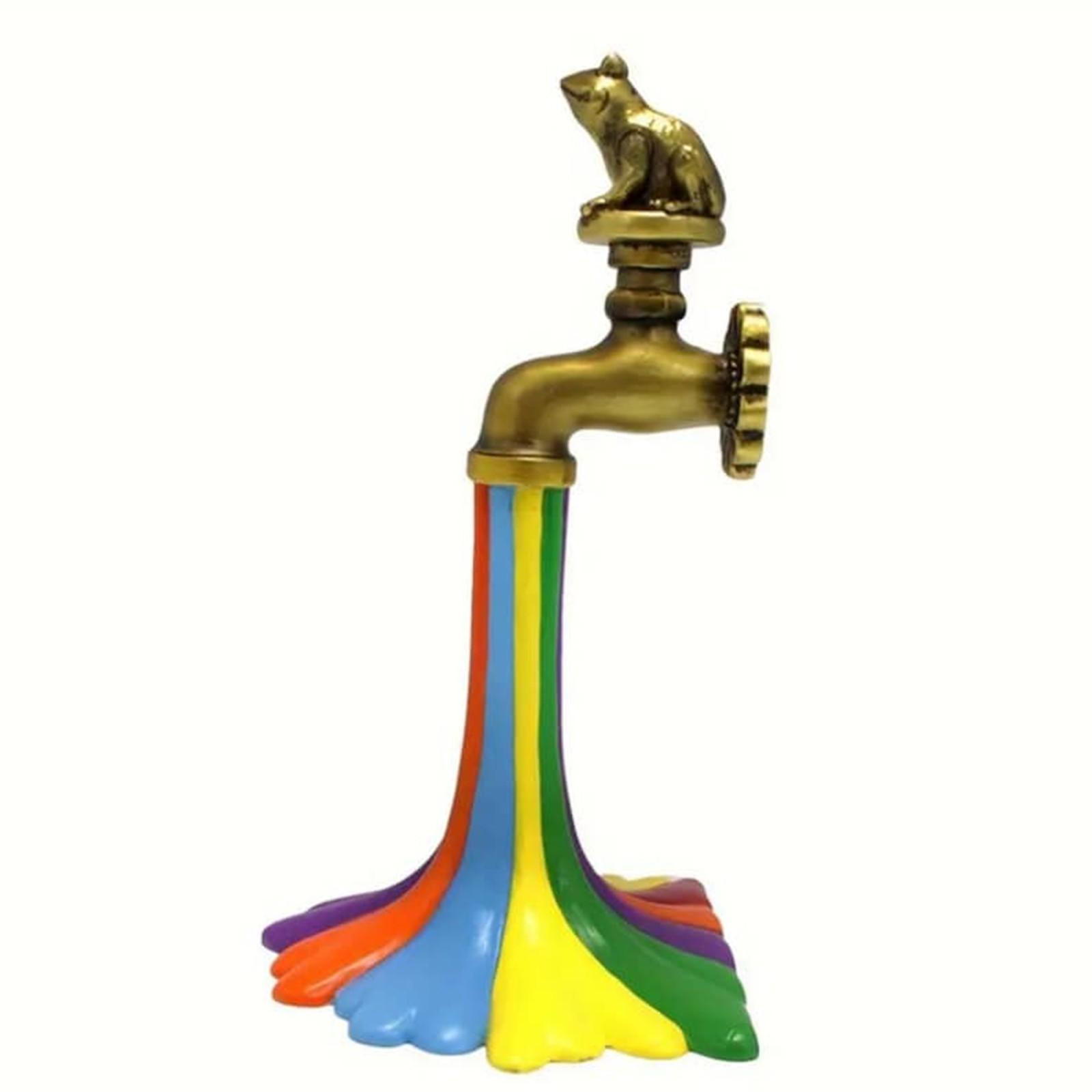 

Fun Garden Ornament Decorative Outdoor Faucet Faucet Ornament Resin Frogs Figurine Creative Animal Faucet Statue For Garden Home Decoration Multicolor One Size