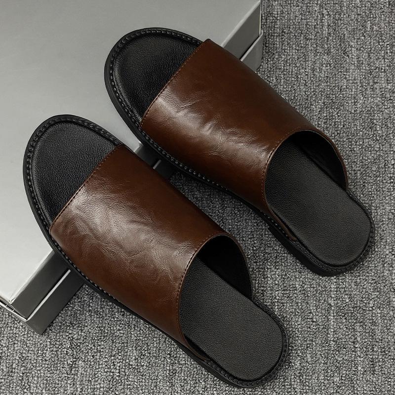 Men's Sandals 2025 New Summer Men's Shoes 47 Personalized Leather Beach Shoes Casual Roman Vietnamese Sandals Men 48
