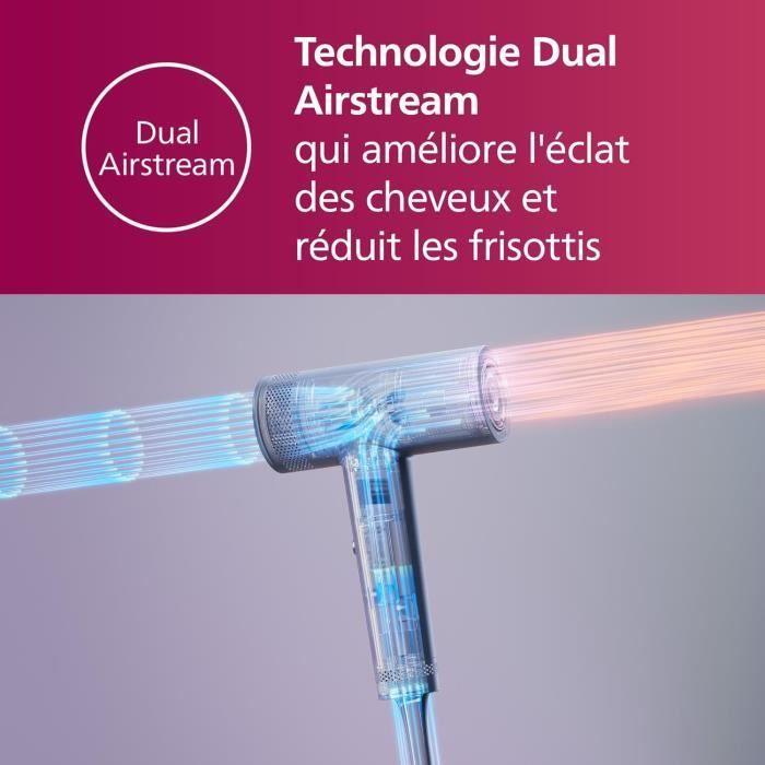 Sèche-cheveux - PHILIPS - Série 8000 - 1400W - ThermoShield Advanced - Champagne Rosé