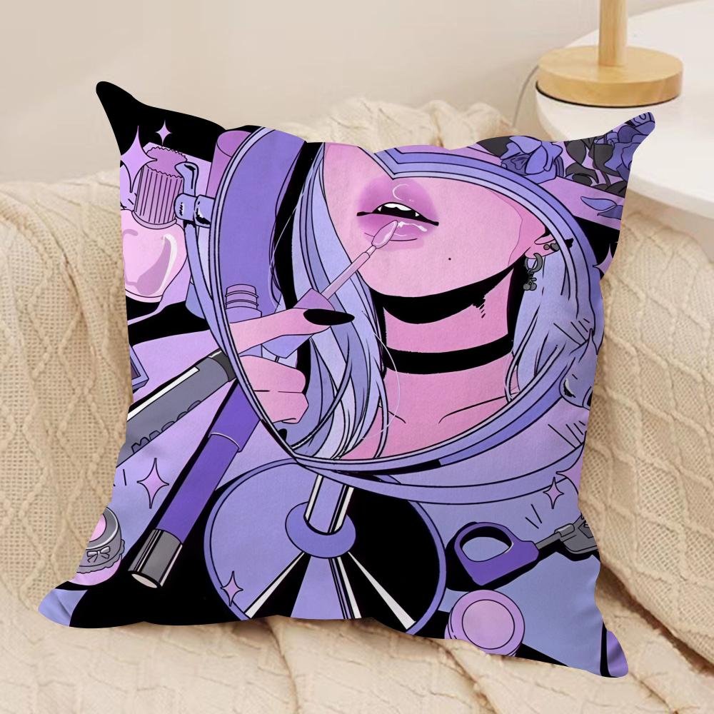 Ins Style Beauty Makeup Cushion Cover Silky Short Plush Sofa Pillow Cover Hidden Zipper Soft Dustproof Case for Home Decor