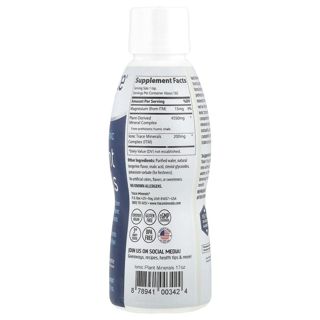 Ionic Plant Minerals, Tangerine Flavor, 503Ml(17Fl Oz)