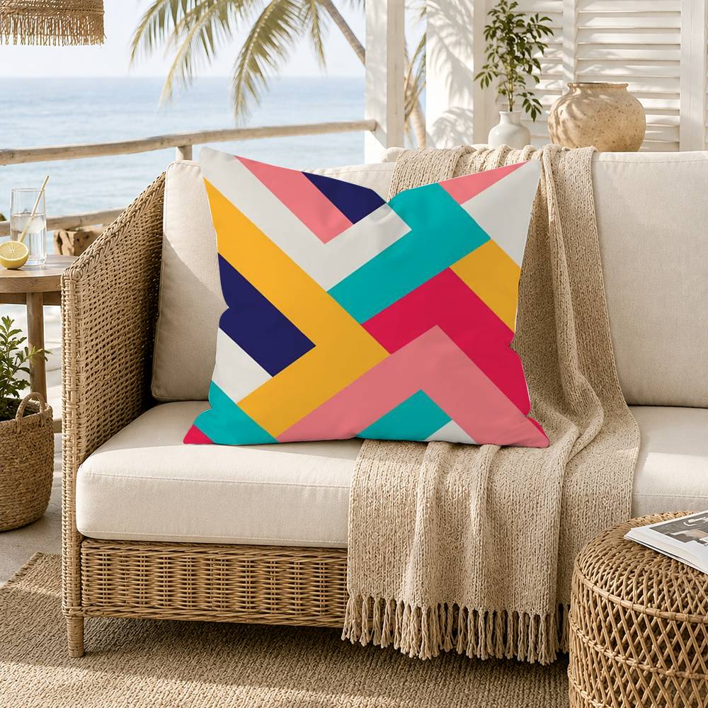 Striped ColorBlocking Art Pattern Pillow Case for Sofa Living Room Home office Decor Protective Cover