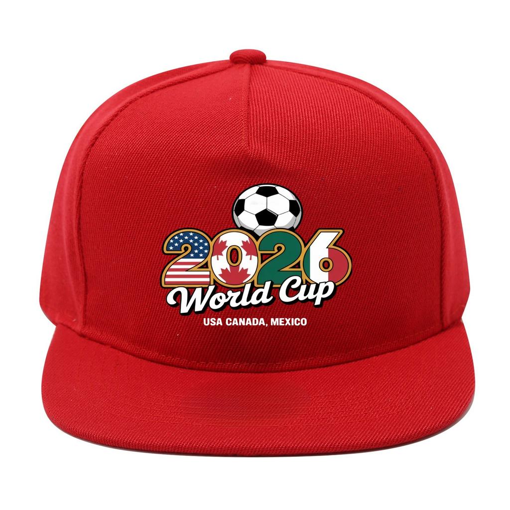 Mistrovství světa ve fotbale FIFA 2026 USA-Mexiko-Kanada Hip Hop Klobouk Unisex Venkovní Ochrana proti slunci Prodyšná Plochý kšiltovka