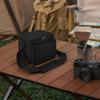 Travel Nylon Camera Carrying Case for Digital SLR Cameras with Plush Compartments Double Pockets and Shoulder Strap