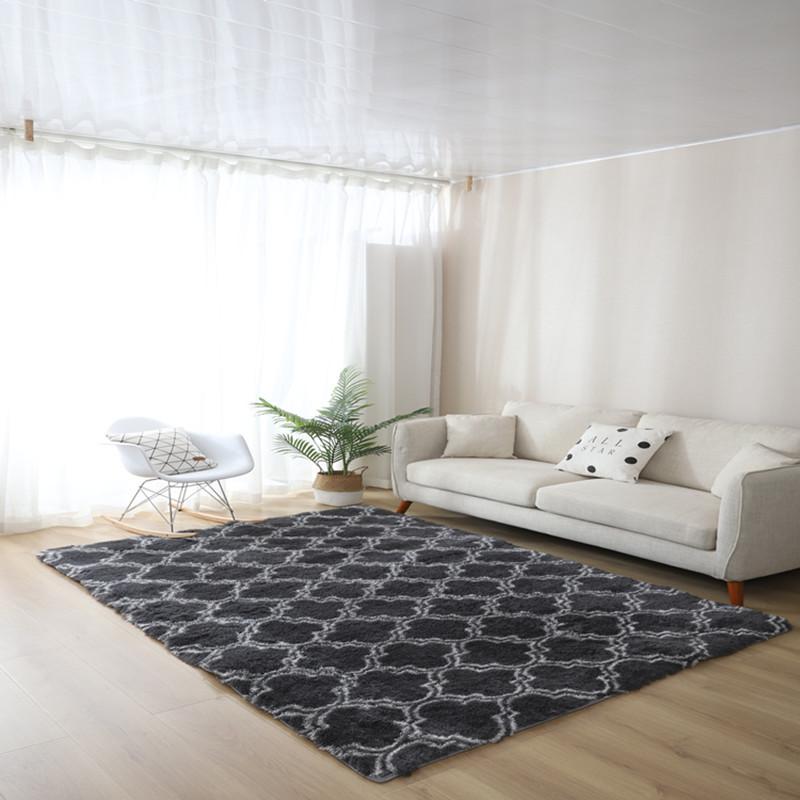 Carpet Shaggy Tie-Dye Carpet Living Room Dirty Resistant Easy Care Household Non-Slip Pad
