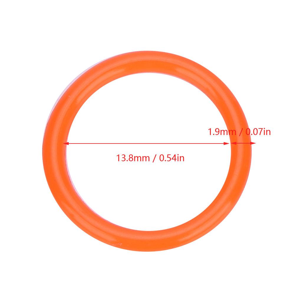 10pcs 13.8*1.9mm High Strength Polyurethane O‑rings for Paintball Gun CO2 Air Tank (Orange)