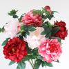 Peony Silk Flower Arrangement - Artificial Floral Decoration for Living Room and Dining Table