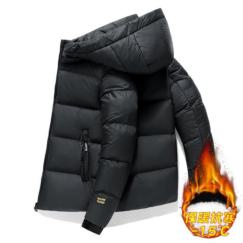Winter New Graphene Black Gold Cotton-padded Coat Men's Casual Thickened Warm Hooded Cotton-padded Jacket