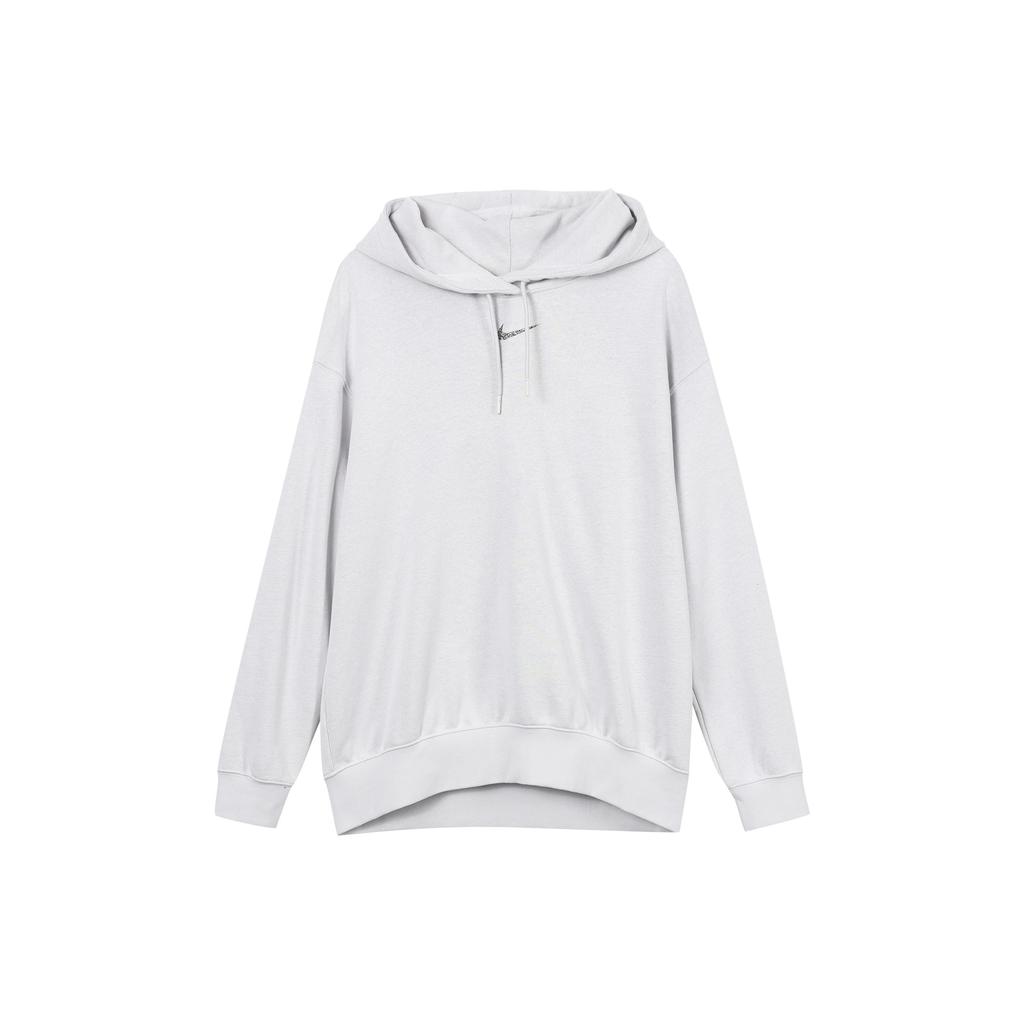 Nike Sw Collection Easy Logo Printed Sports Knit Pullover Hoodie Women Hoodies Light-Silver-Gray DJ6940-094