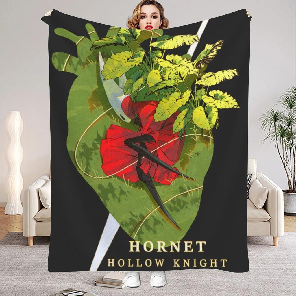 Hollow Knight Blanket Cartoon Game Printed Flannel Blanket for Home Living Room Bedroom Decor New Year Christmas Gift for Fans