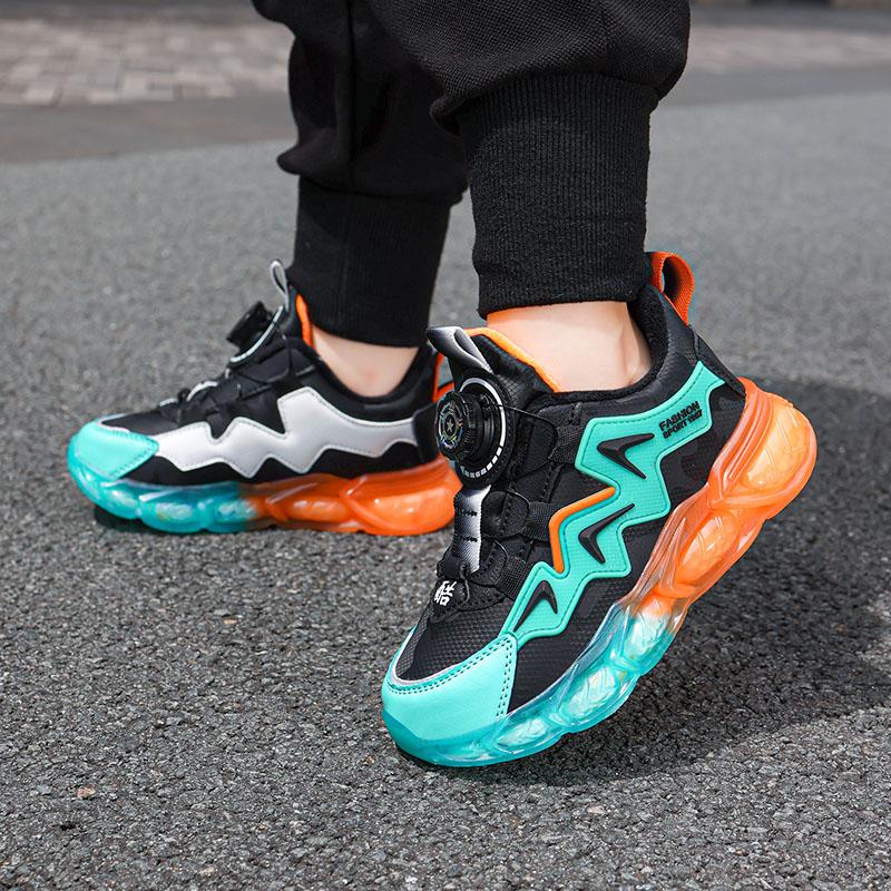 Autumn/Winter Kids Snow Sneakers Kids Short Fluff Sneakers Rotating Button Anti-Slip Sneakers Big Boy Cotton Shoes