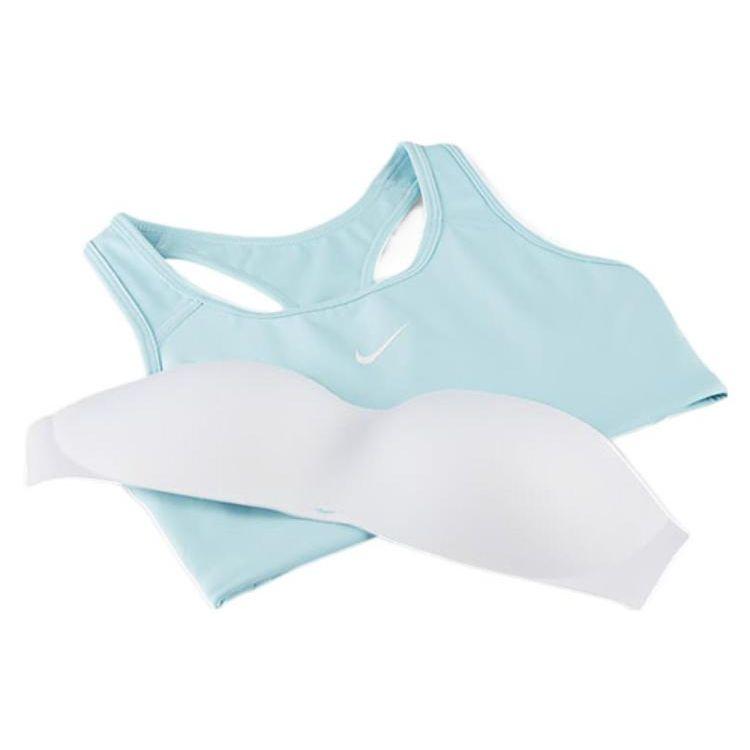 Nike Medium Support One-Piece Padded Solid Color Sports Bra Women Underwear Blue BV3637-483