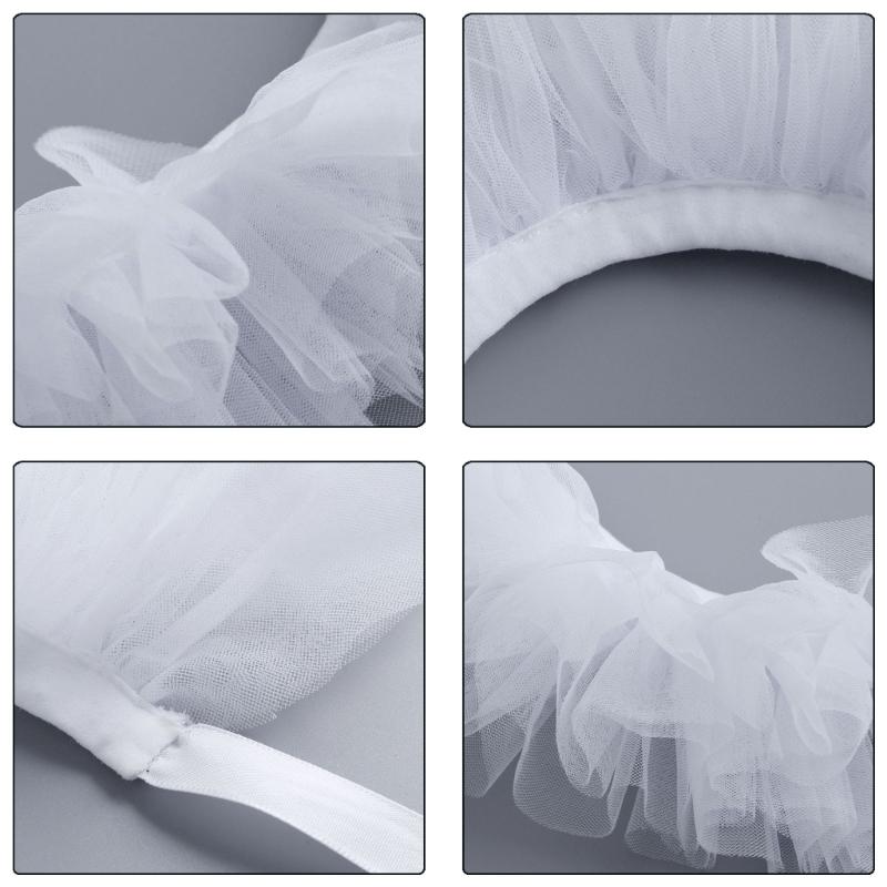 Multiuse Jabot Collar Lace Ruffled Collar for Masquerades Parties Cosplay Event Costume Neckwear Collar for Roleplaying