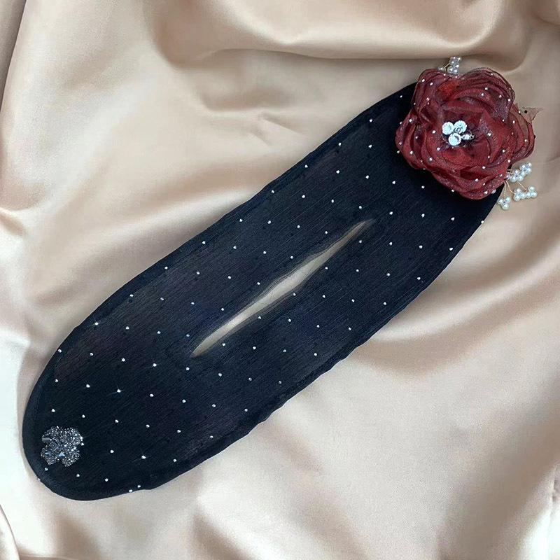 Camellia Black Butterfly Hair Bun Maker - Versatile Douyin-Style Twist Clip for Women