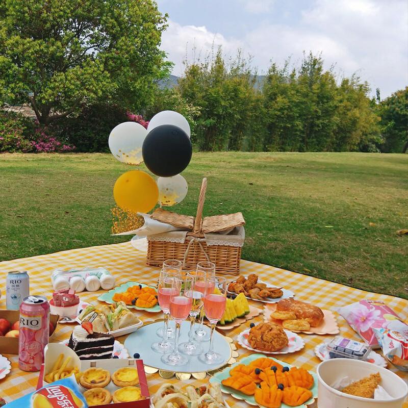 Wicker Outdoor Camping Picnic Basket