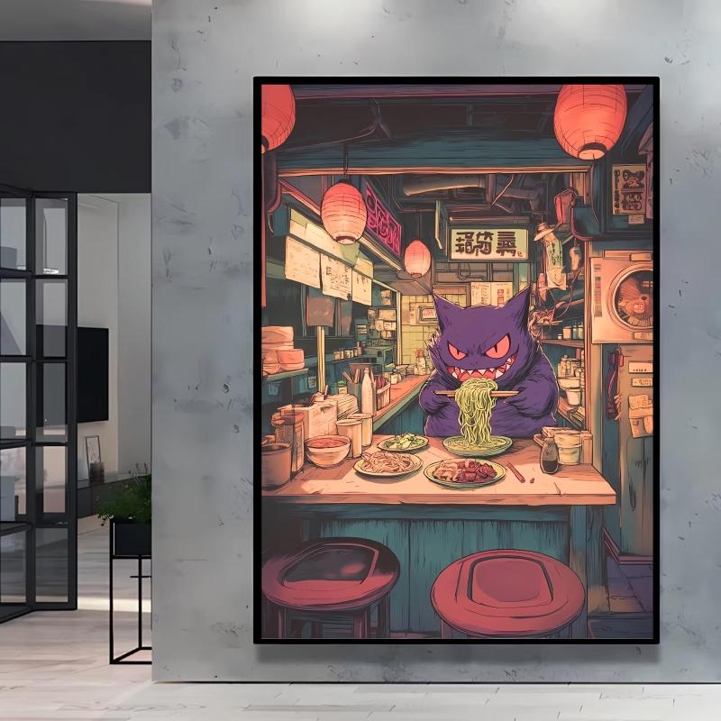 Classic Anime Canvas Paintings Pokemon Posters Living Room Kid Action Figures Children's Bedroom Decor Picture Prints and Prints