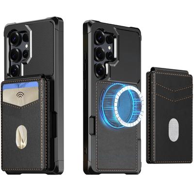 2-in-1 Detachable For Magsafe Magnetic Wallet Case For Samsung Galaxy S22 S21 S26 Ultra S25 Edge S24 S23 FE Cover W/ Card Holder