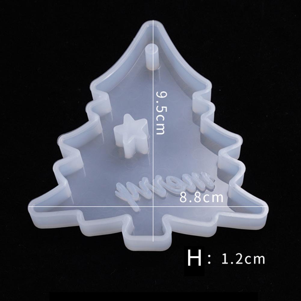 Christmas Resin Silicone Molds Christmas Elk Molds for DIY Christmas Tree Hanging Decorative Brand Gift C белый