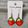 Süße Kreative Imitation Obst Hängende Ohrringe für Damen Mädchen Weiblich Acryl Wassermelone Ohrring Tomate Kiwi Orange Schmuck