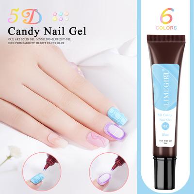 Gel à ongles coloré stéréoscopique 5D, à trempage UV LED, 6 couleurs, peinture à ongles 5D, colle à Pudding bonbon, Gel doux et solide, 19g, offre spéciale, 2022